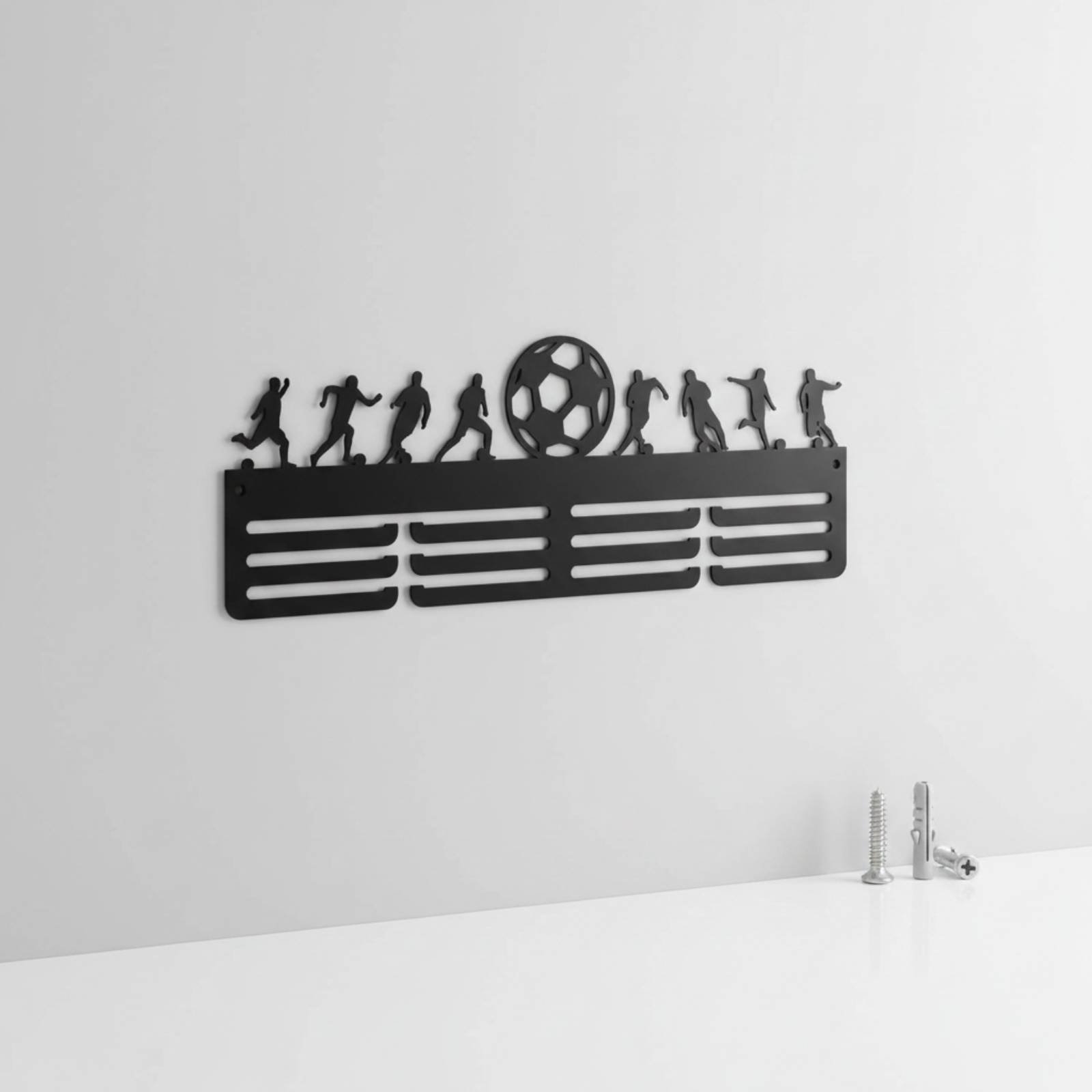 Home Gym Multi - Football Medal Display Rack Iron Design