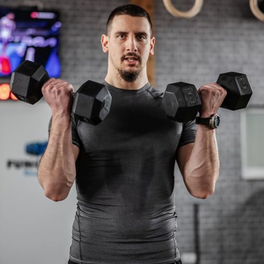 40lbs/45lbs/50lbs Rubber Dumbb - Home Gym Furniture avis et prix