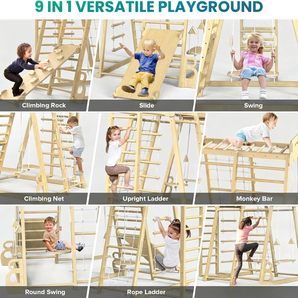 Indoor Jungle Gym 9-in-1 Playg - Home Gym For Kids avis et prix