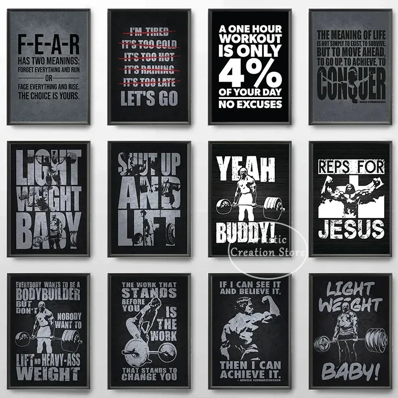 Lets Go No Excuses Gym Prints  - Home Gym Icon avis et prix