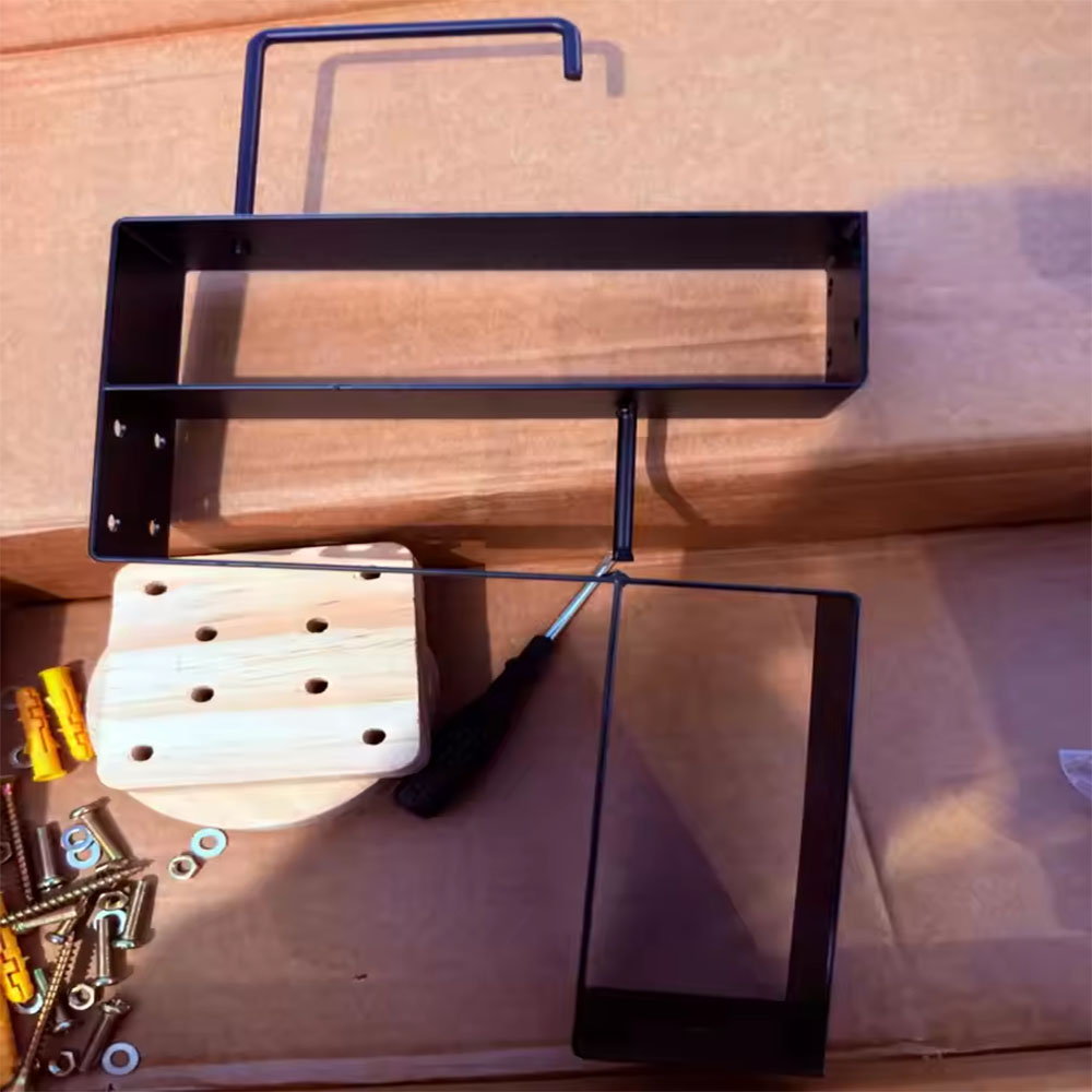 Wood Motorcycle Helmet Holder  - Home Gym Furniture avis et prix