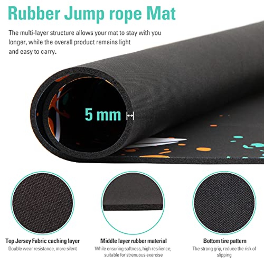 Jump Rope Mat Large Rubber Exe - Home Gym Rubber Flooring avis et prix