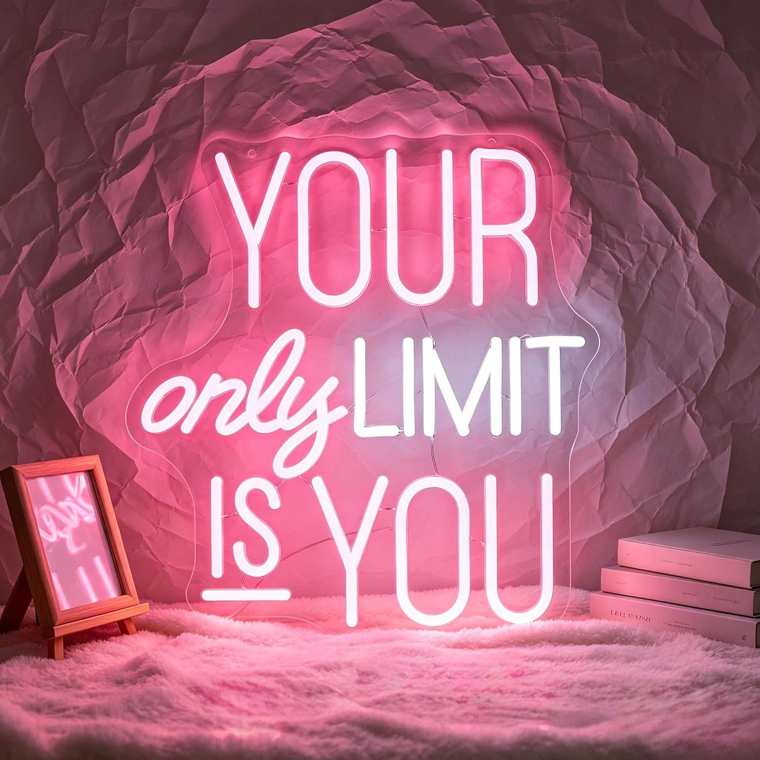 Your Only Limit Is You Neon Si - Home Gym Neon Sign avis et prix