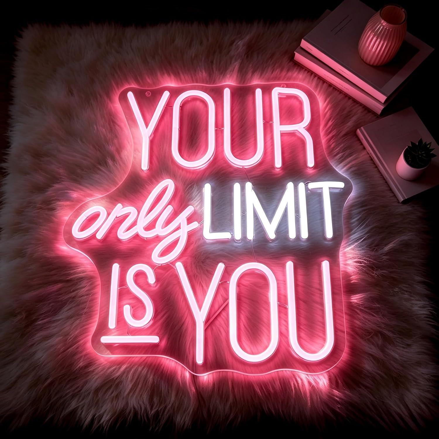 Your Only Limit Is You Neon Si - Home Gym Neon Sign avis et prix