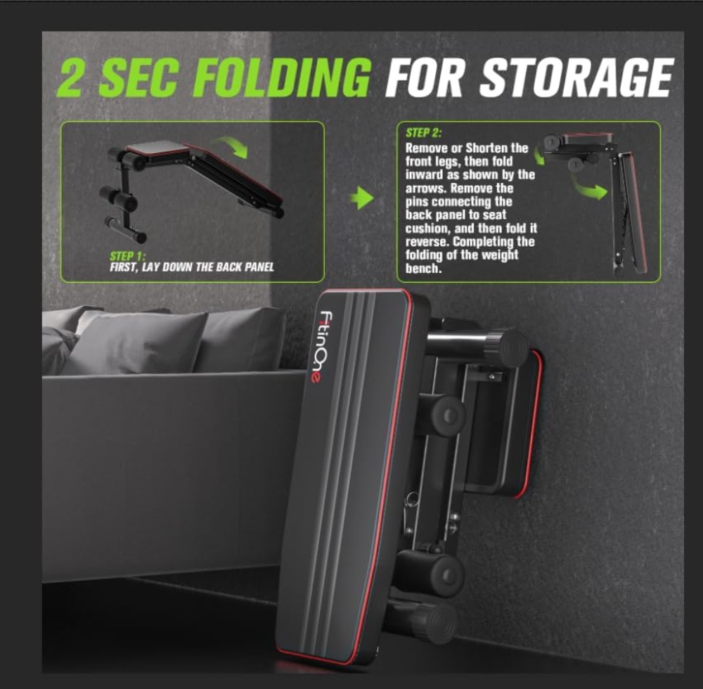 Adjustable Folding Weight Benc - Home Gym Multi avis et prix
