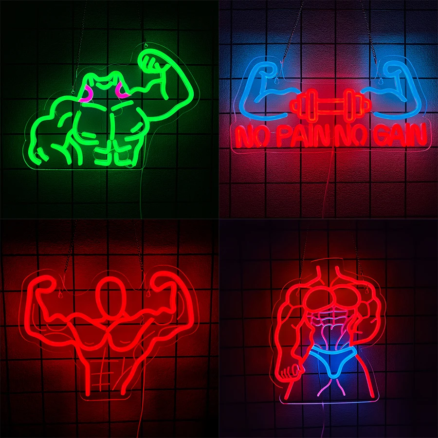 Fitness Led Neon Sign for Busi - Home Gym Icon avis et prix