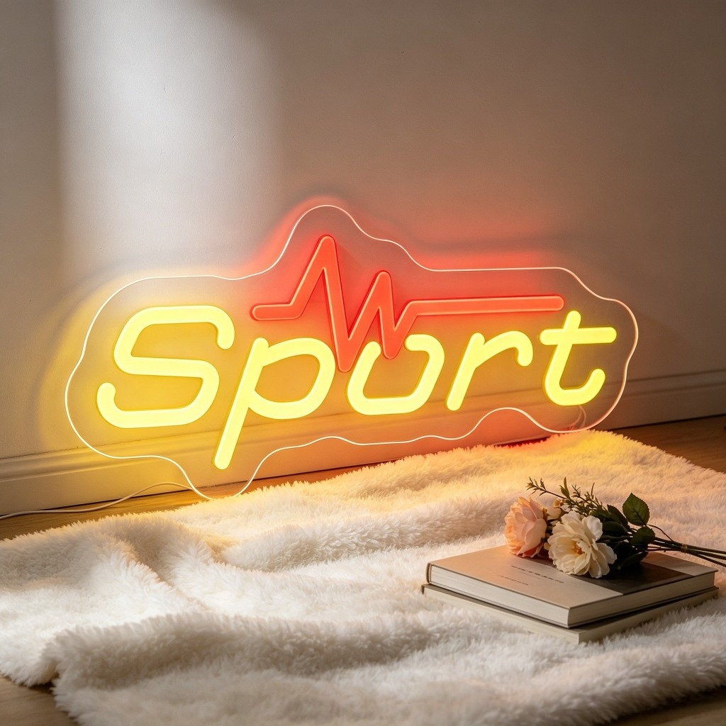 Sport Neon Sign LED USB Dimmab - Home Gym Neon Sign avis et prix