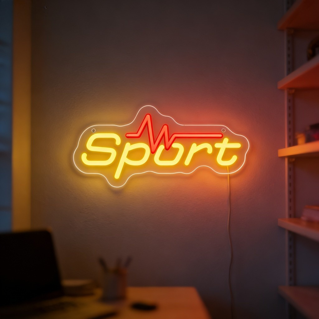 Sport Neon Sign LED USB Dimmab - Home Gym Neon Sign avis et prix