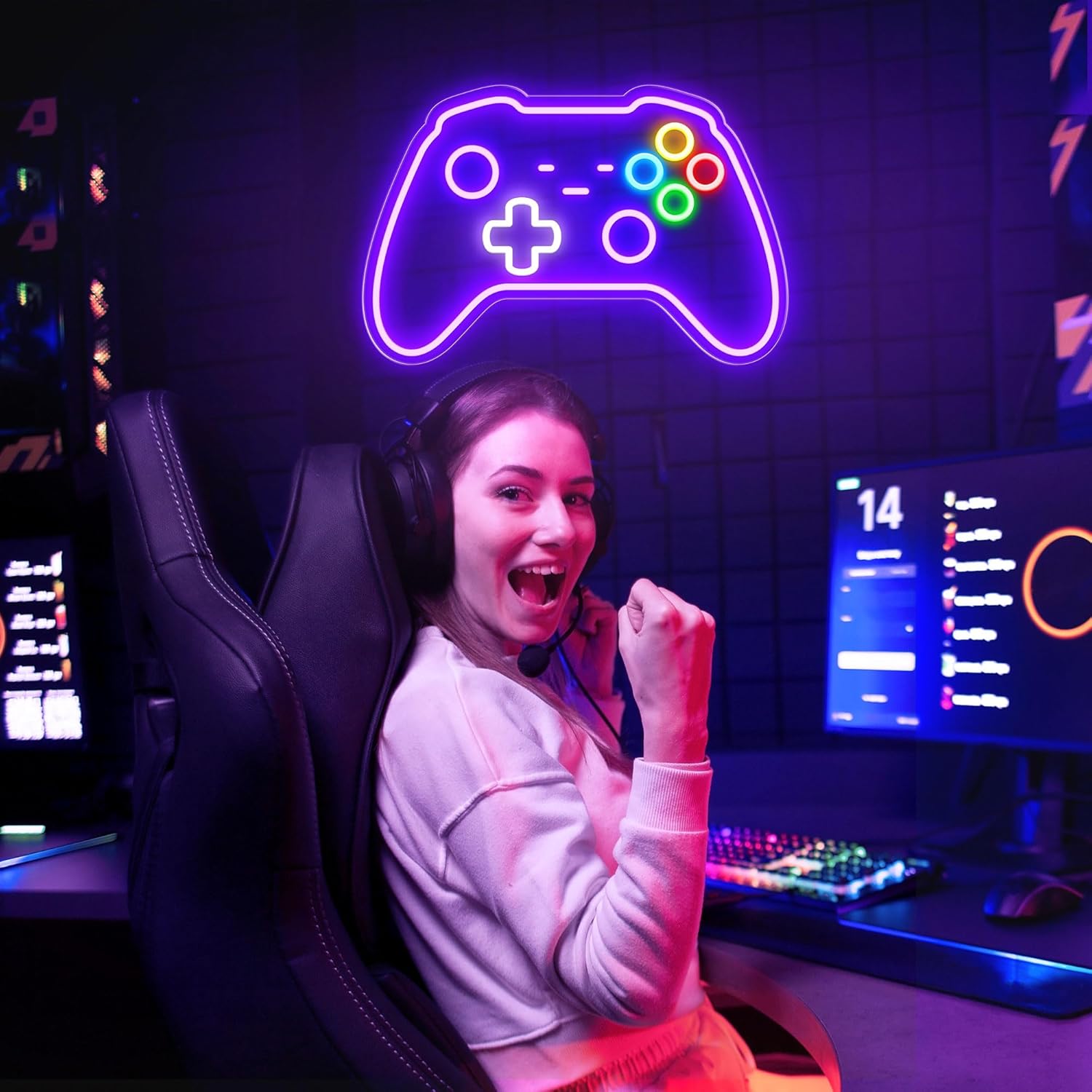 Gamer Neon Sign Gamepad Shaped - Home Gym Neon Sign avis et prix