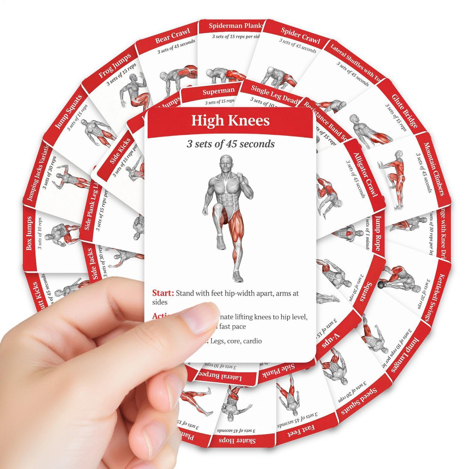 Workout Cards Deck 36 Pieces H - Home Gym Guide avis et prix