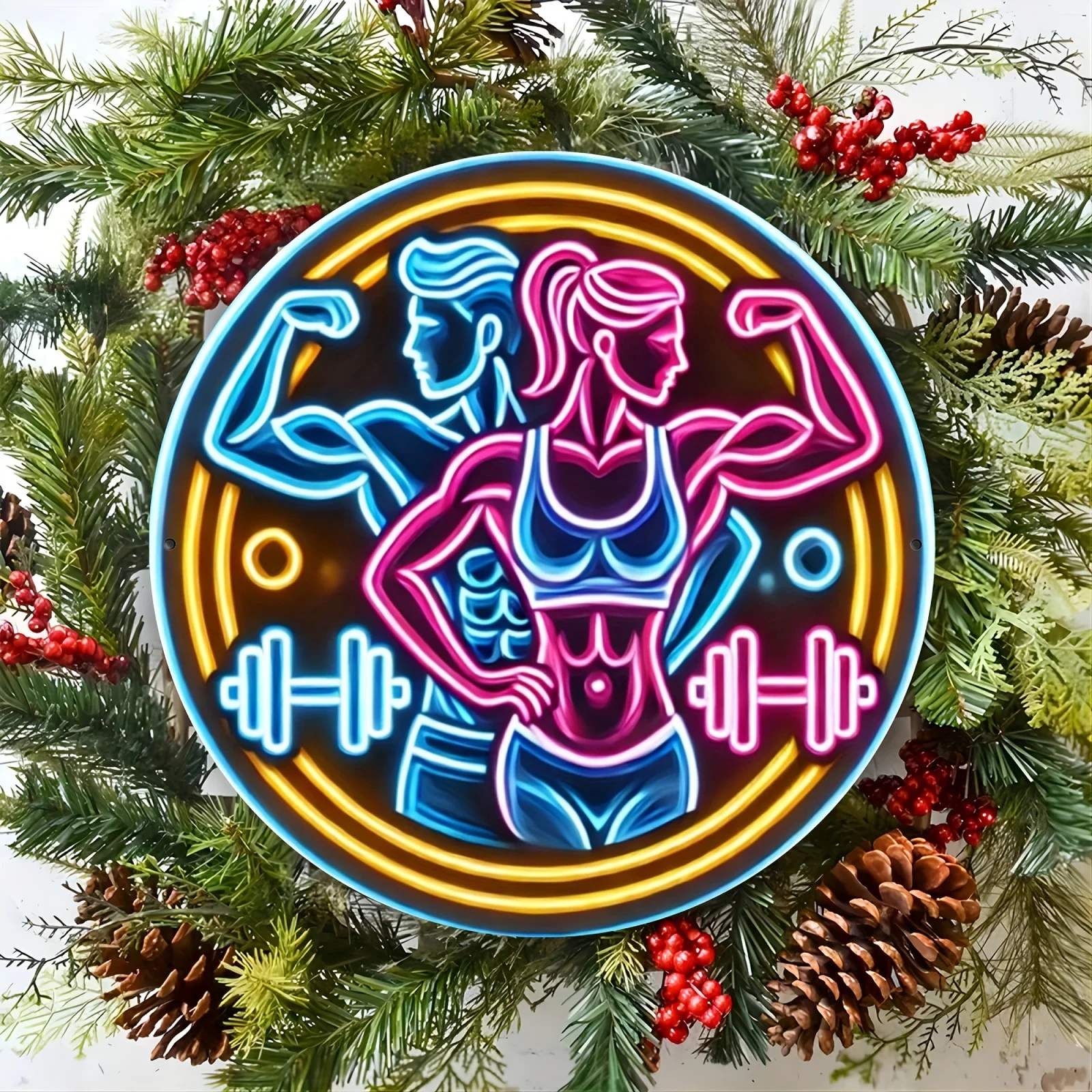 2D Metal Sign Fitness Gym Neon - Home Gym Neon Sign avis et prix