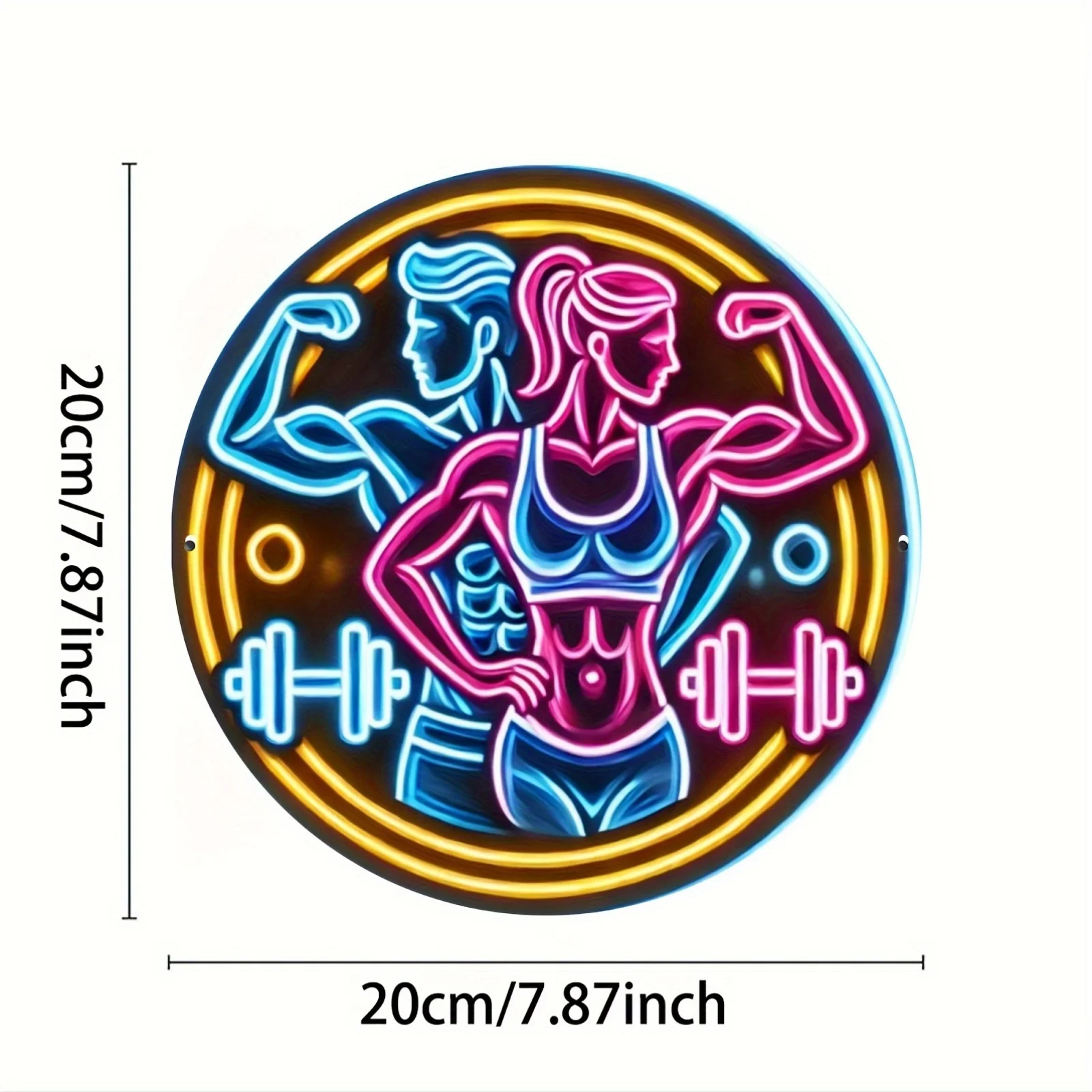 2D Metal Sign Fitness Gym Neon - Home Gym Neon Sign avis et prix