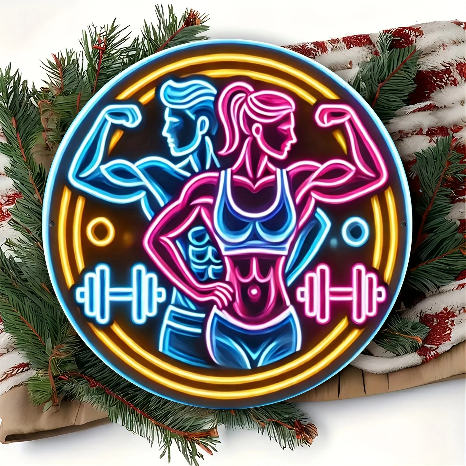 2D Metal Sign Fitness Gym Neon - Home Gym Neon Sign avis et prix