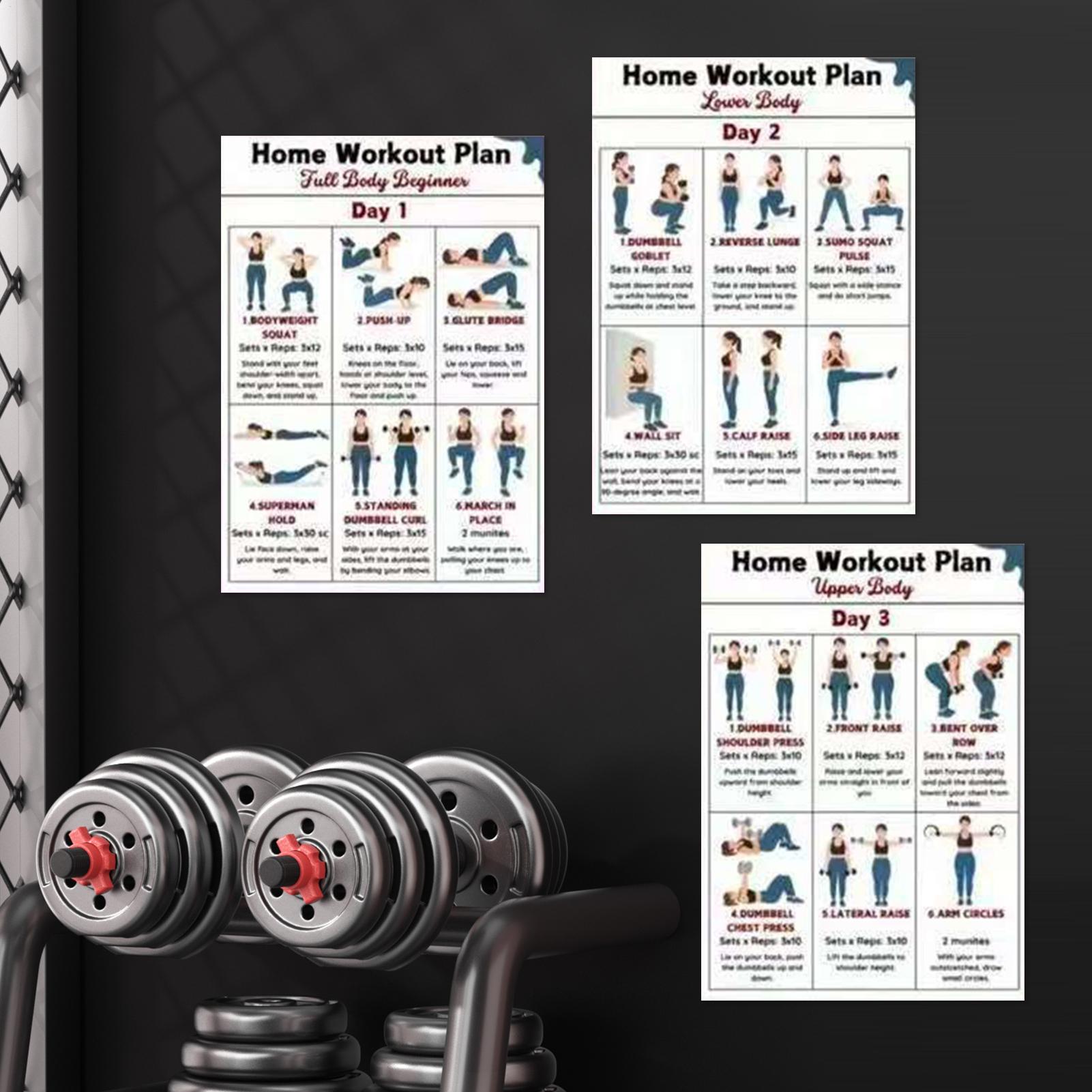 Exercise Posters 6 Pieces Full - Home Gym Guide avis et prix