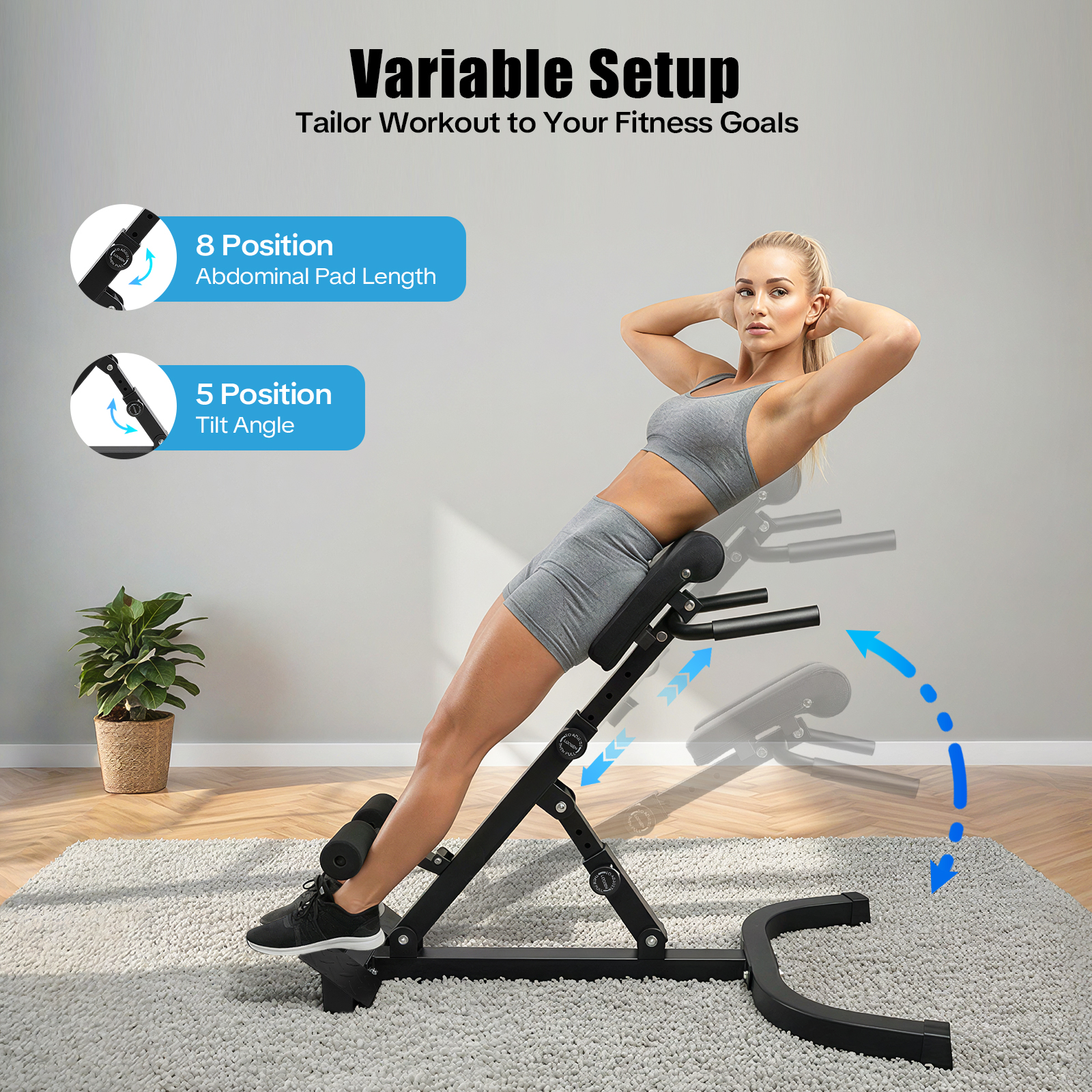 Adjustable Roman Chair Foldabl - Home Gym Multi avis et prix