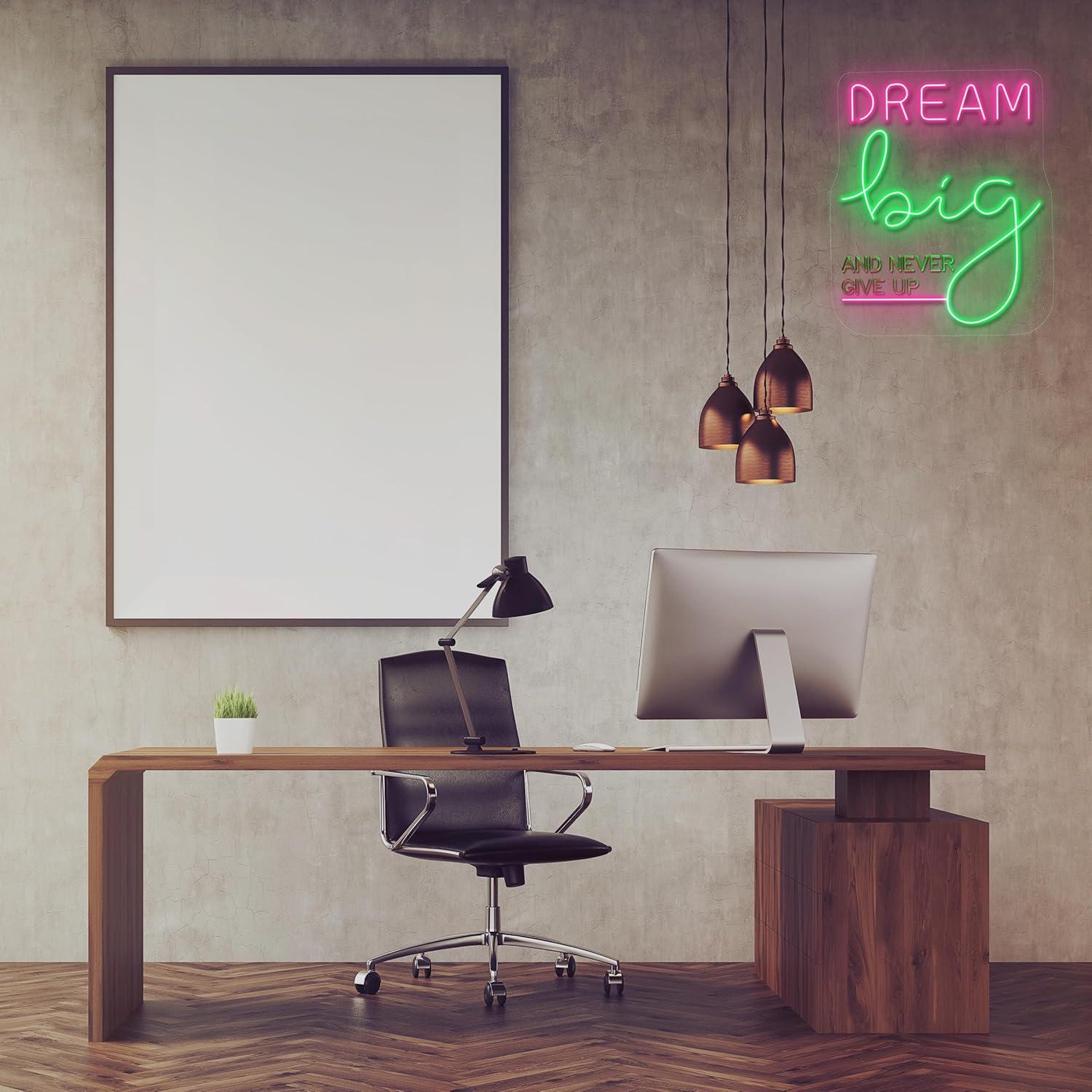 Dream Big Neon Sign Motivation - Home Gym Neon Sign avis et prix