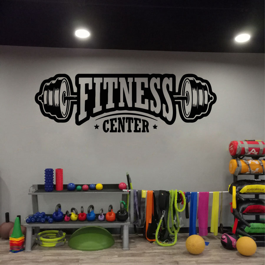 Gym vinyl decor wall decal fit - Home Gym Furniture avis et prix
