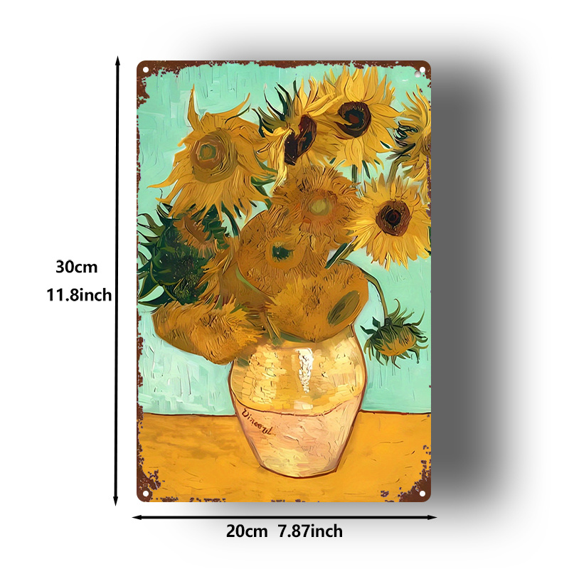 Van Gogh Sunflowers Metal Wall - Home Gym Icon avis et prix